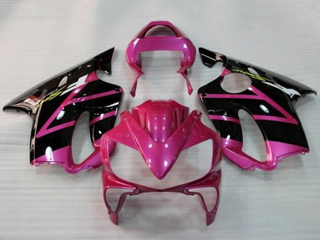 2001-2003 Honda CBR600 F4i Motorcycle Fairings - Pink Glossy Black Stripe