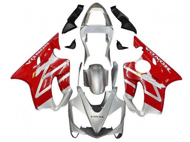 2001-2003 Honda CBR600 F4i Motorcycle Fairings - Silver Red
