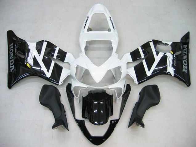 2001-2003 Honda CBR600 F4i Motorcycle Fairings - White Glossy Black