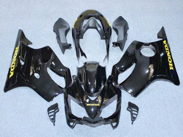 2004-2007 Honda CBR600 F4i Motorcycle Fairings - Glossy Black Gold Decals