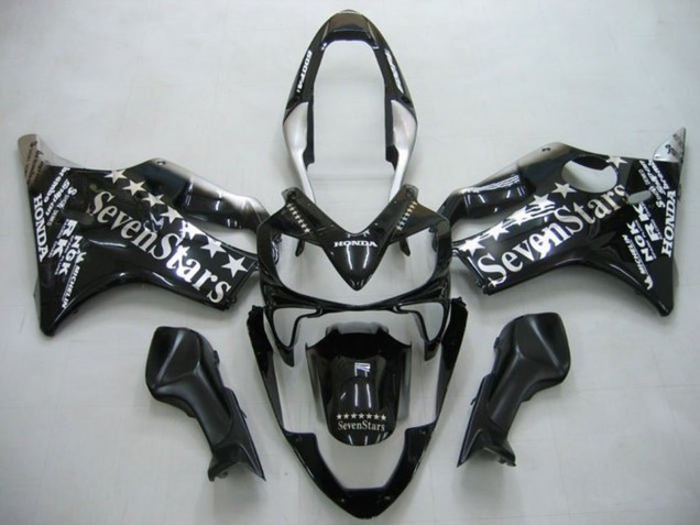 2004-2007 Honda CBR600 F4i Motorcycle Fairings - Glossy Black SevenStars