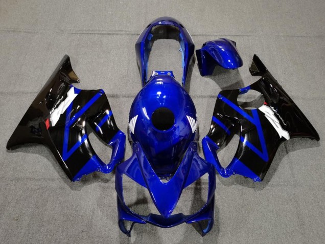 2004-2007 Honda CBR600 F4i Motorcycle Fairings - Blue Glossy Black