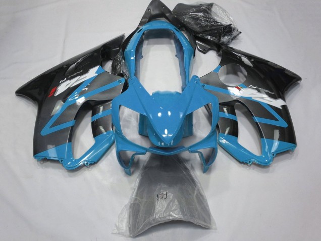 2004-2007 Honda CBR600 F4i Motorcycle Fairings - Light Blue Grey Glossy Black