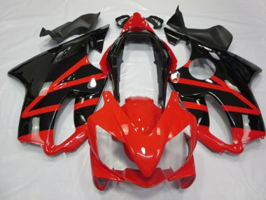 Cheap 2004-2007 Honda CBR600 F4i Motorcycle Fairings - Red Glossy Black