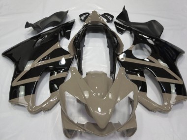 Cheap 2004-2007 Honda CBR600 F4i Motorcycle Fairings - Taupe Brown Glossy Black
