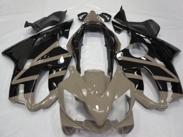 2004-2007 Honda CBR600 F4i Motorcycle Fairings - Taupe Brown Glossy Black