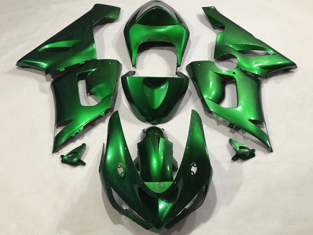 2005-2006 Kawasaki ZX6R Motorcycle Fairings - Candy Green