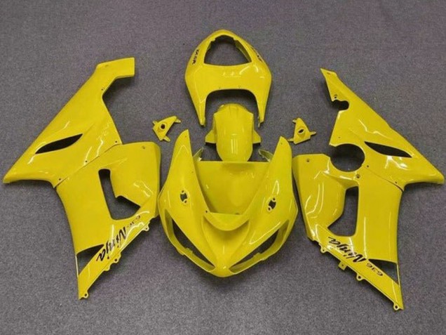 2005-2006 Kawasaki ZX6R Motorcycle Fairings - Yellow