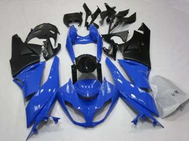 Cheap 2007-2008 Kawasaki ZX6R Motorcycle Fairings - Blue Black Matte Black