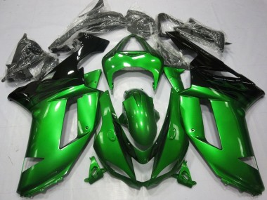 Cheap 2007-2008 Kawasaki ZX6R Motorcycle Fairings - Green Black