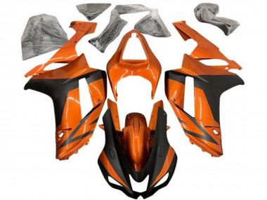 Cheap 2007-2008 Kawasaki ZX6R Motorcycle Fairings - Orange Matte Black