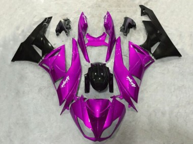 Cheap 2009-2012 Kawasaki ZX6R Motorcycle Fairings - Purple Glossy Black