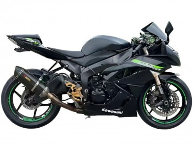 Cheap 2009-2012 Kawasaki ZX6R Motorcycle Fairings - Matte Black Green