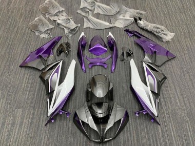 Cheap 2009-2012 Kawasaki ZX6R Motorcycle Fairings - Purple White Silver Black