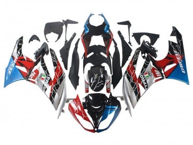 Cheap 2009-2012 Kawasaki ZX6R Motorcycle Fairings - Blue Red Glossy Black Silver