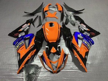 Cheap 2013-2018 Kawasaki ZX6R Motorcycle Fairings - Orange Blue Black