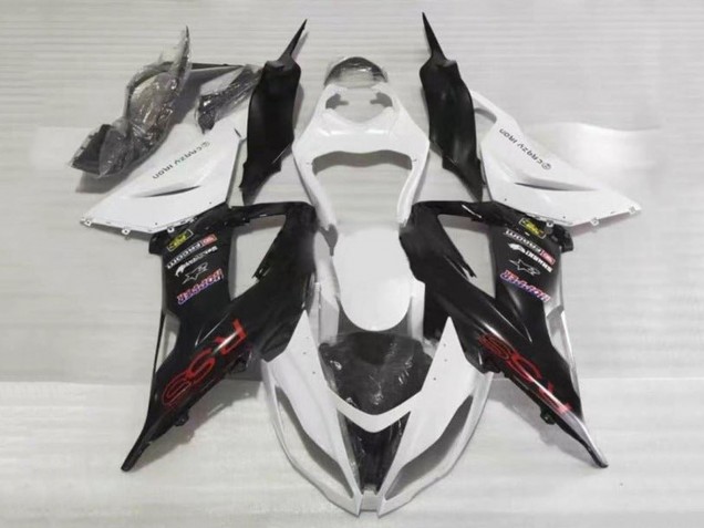 2013-2018 Kawasaki ZX6R Motorcycle Fairings - White Black Red RSS
