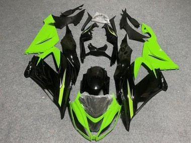 Cheap 2013-2018 Kawasaki ZX6R Motorcycle Fairings - Light Green Glossy Black