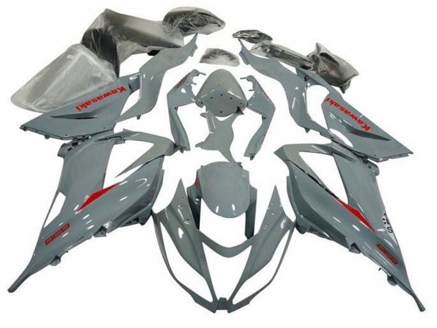2013-2018 Kawasaki ZX6R Motorcycle Fairing - Nardo Grey Red