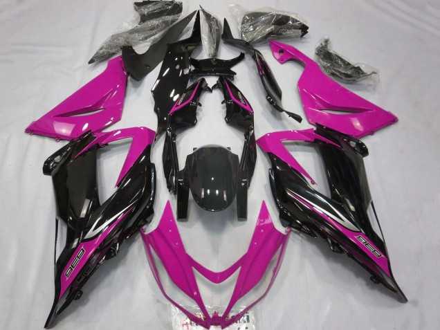2013-2018 Kawasaki ZX6R Motorcycle Fairings - Pink Glossy Black