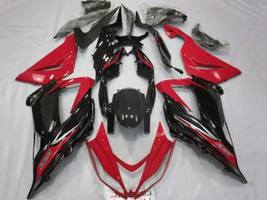 Cheap 2013-2018 Kawasaki ZX6R Motorcycle Fairings - Red Glossy Black