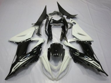 Cheap 2013-2018 Kawasaki ZX6R Motorcycle Fairings - Pearl White Glossy Black