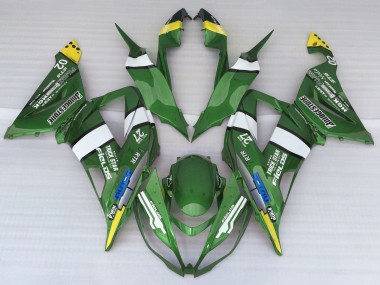 Cheap 2013-2018 Kawasaki ZX6R Motorcycle Fairings - Green Yellow Blue White