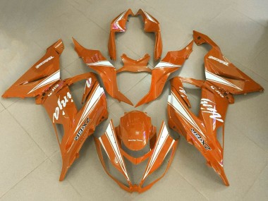Cheap 2013-2018 Kawasaki ZX6R Motorcycle Fairings - Orange White