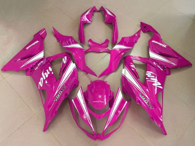 2013-2018 Kawasaki ZX6R Motorcycle Fairings - Pink White