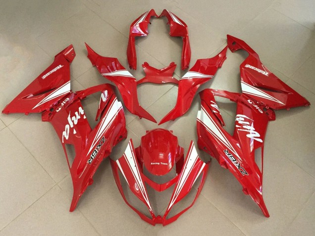 2013-2018 Kawasaki ZX6R Motorcycle Fairings - Red White