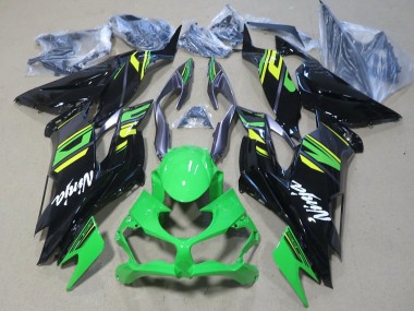 Cheap 2019-2022 Kawasaki ZX6R Motorcycle Fairings - Green Yellow Glossy Black