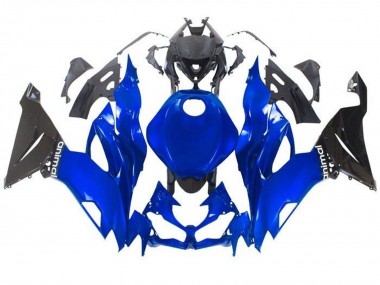Cheap 2019-2022 Kawasaki ZX6R Motorcycle Fairings - Blue Glossy Black