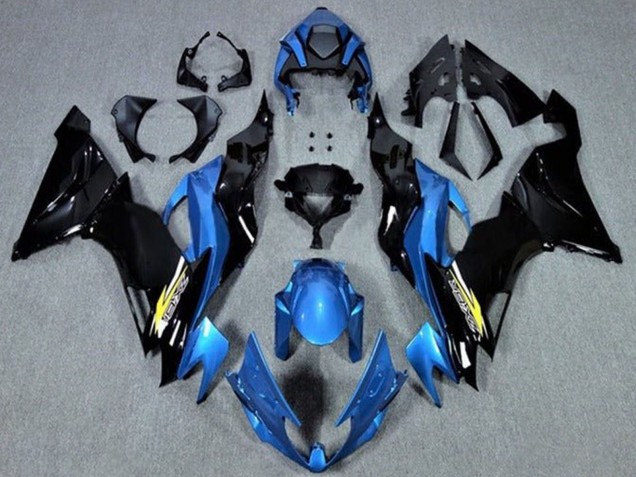2019-2022 Kawasaki ZX6R Motorcycle Fairings - Blue Glossy Black Yellow