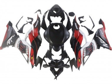 Cheap 2019-2022 Kawasaki ZX6R Motorcycle Fairings - Matte Black Red White Shark