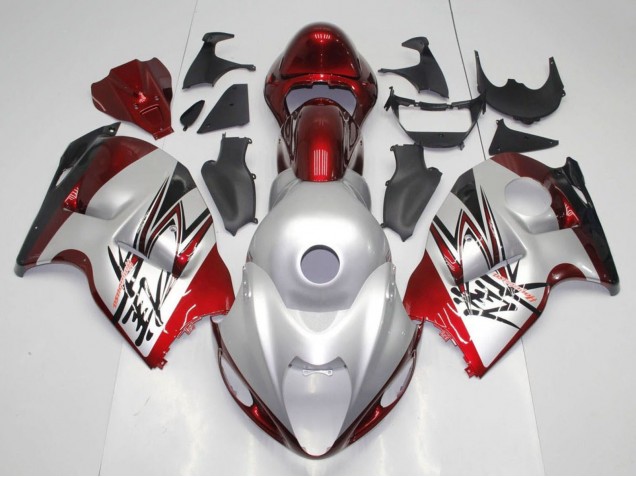 1996-2007 Suzuki GSXR 1300 Hayabusa Motorcycle Fairings - Silver Candy Red Black