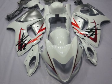 Cheap 2008-2020 White Red Silver Suzuki GSXR 1300 Hayabusa Motorcycle Fairings