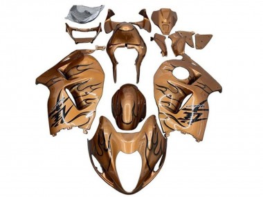 Cheap 2008-2020 Bronze Black Flame Suzuki GSXR 1300 Hayabusa Motorcycle Fairings