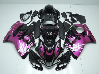 Cheap 2008-2020 Glossy Black Purple Flame Suzuki GSXR 1300 Hayabusa Motorcycle Fairings