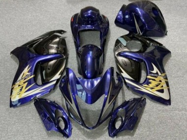 Cheap 2008-2020 Dark Blue Black Gold Suzuki GSXR 1300 Hayabusa Motorcycle Fairings