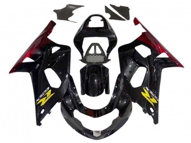2000-2002 Suzuki GSXR1000 Motorcycle Fairings - Glossy Black Red Yellow