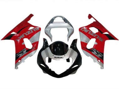 Cheap 2000-2002 Suzuki GSXR1000 Motorcycle Fairings - Silver Red Black