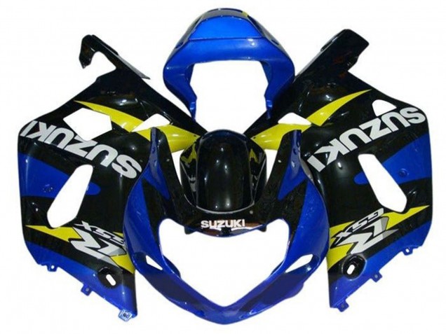 2000-2002 Suzuki GSXR1000 Motorcycle Fairings - Blue Yellow Black