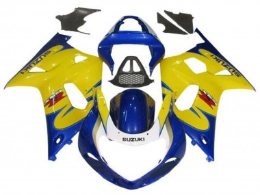 Cheap 2000-2002 Suzuki GSXR1000 Motorcycle Fairings - Yellow Blue Tribal