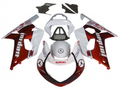 Cheap 2000-2002 Suzuki GSXR1000 Motorcycle Fairings - White Red Jordan