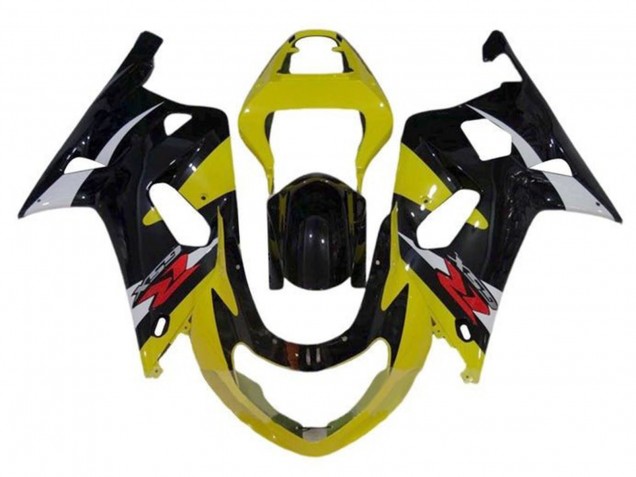 2000-2002 Suzuki GSXR1000 Motorcycle Fairings - Yellow Silver Glossy Black Red