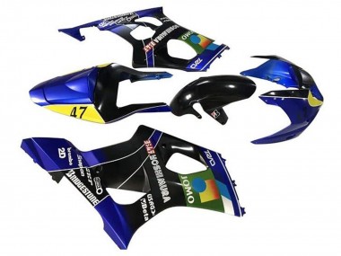 Cheap 2003-2004 Suzuki GSXR 1000 Motorcycle Fairings - Blue Yellow Black JOMO