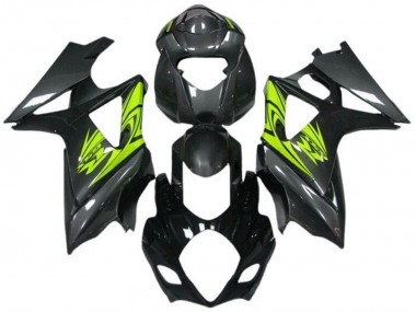 Cheap 2005-2006 Suzuki GSXR 1000 Motorcycle Fairings - Black Grey Neon Yellow