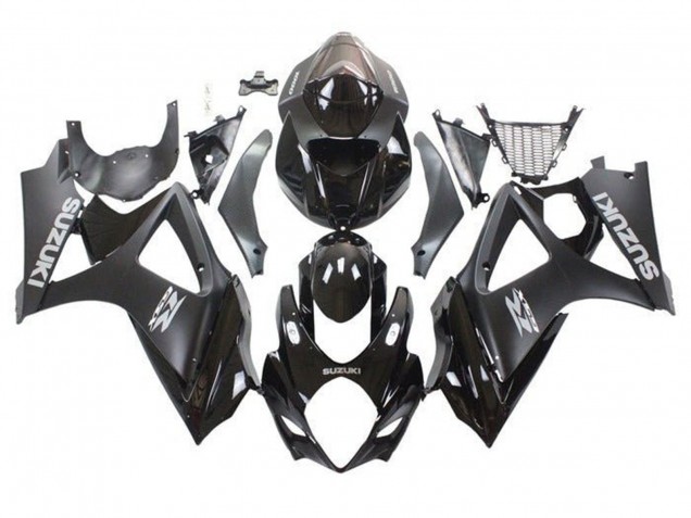 2005-2006 Suzuki GSXR 1000 Motorcycle Fairing Kits - Glossy Black Matte Black