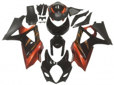 Cheap 2005-2006 Suzuki GSXR 1000 Motorcycle Fairings - Glossy Black Matte Black Orange