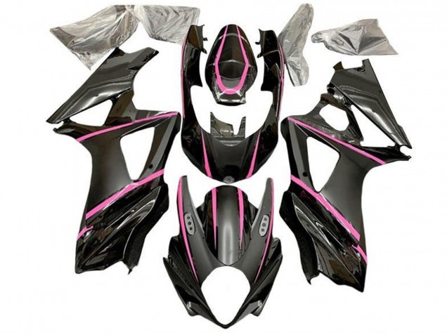 2005-2006 Suzuki GSXR 1000 Motorcycle Fairings - Glossy Black Matte Black Pink